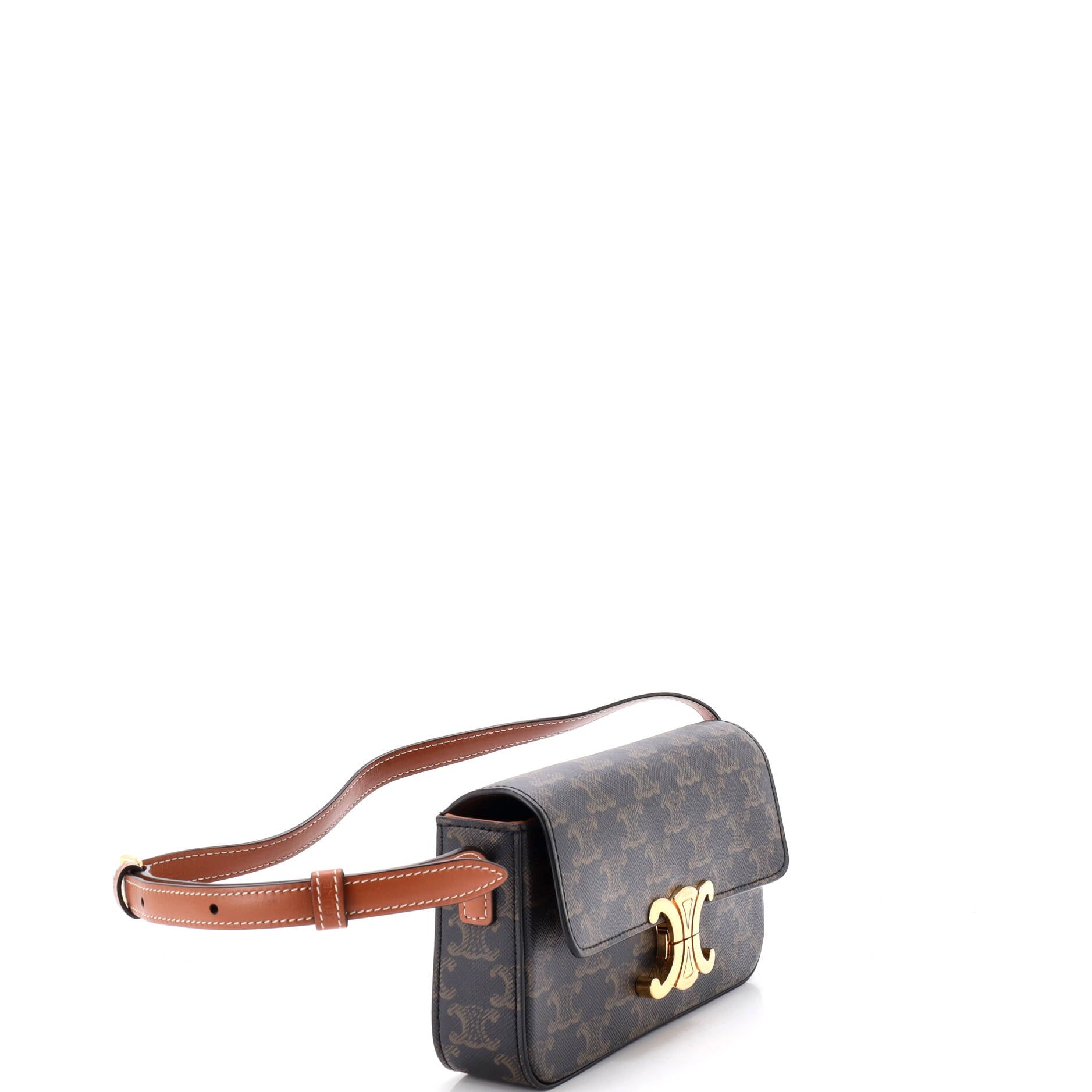Triomphe East-West Shoulder Bag Triomphe Coated Canvas