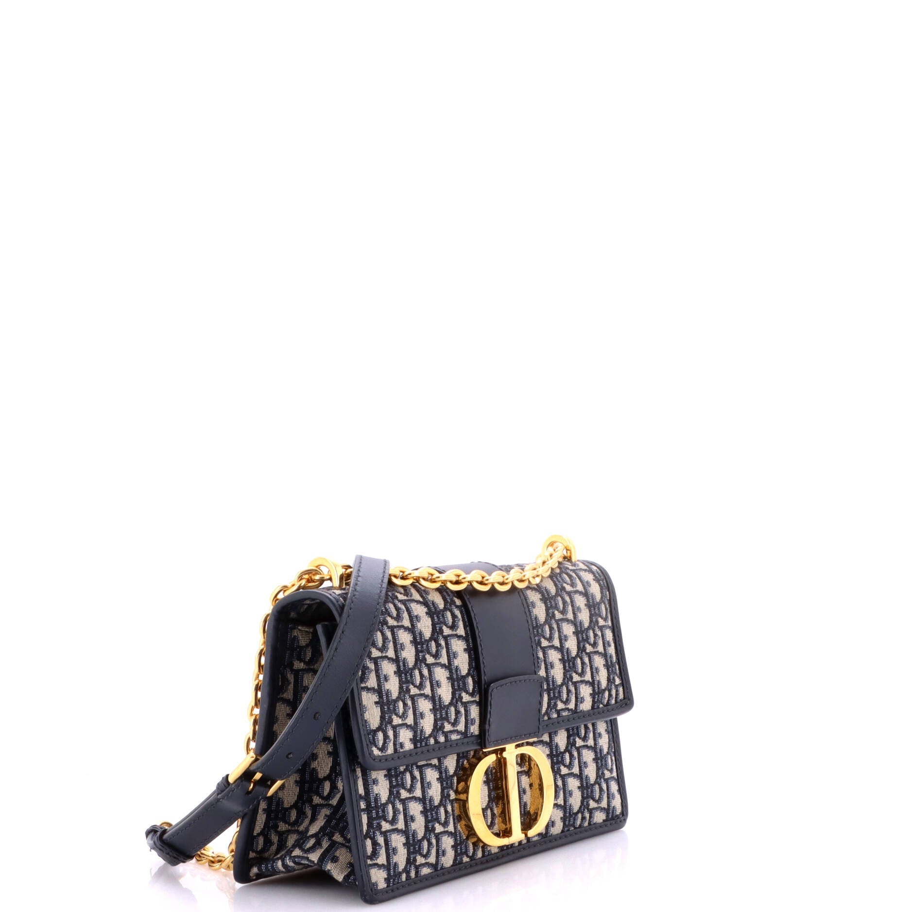30 Montaigne Chain Flap Bag Oblique Canvas