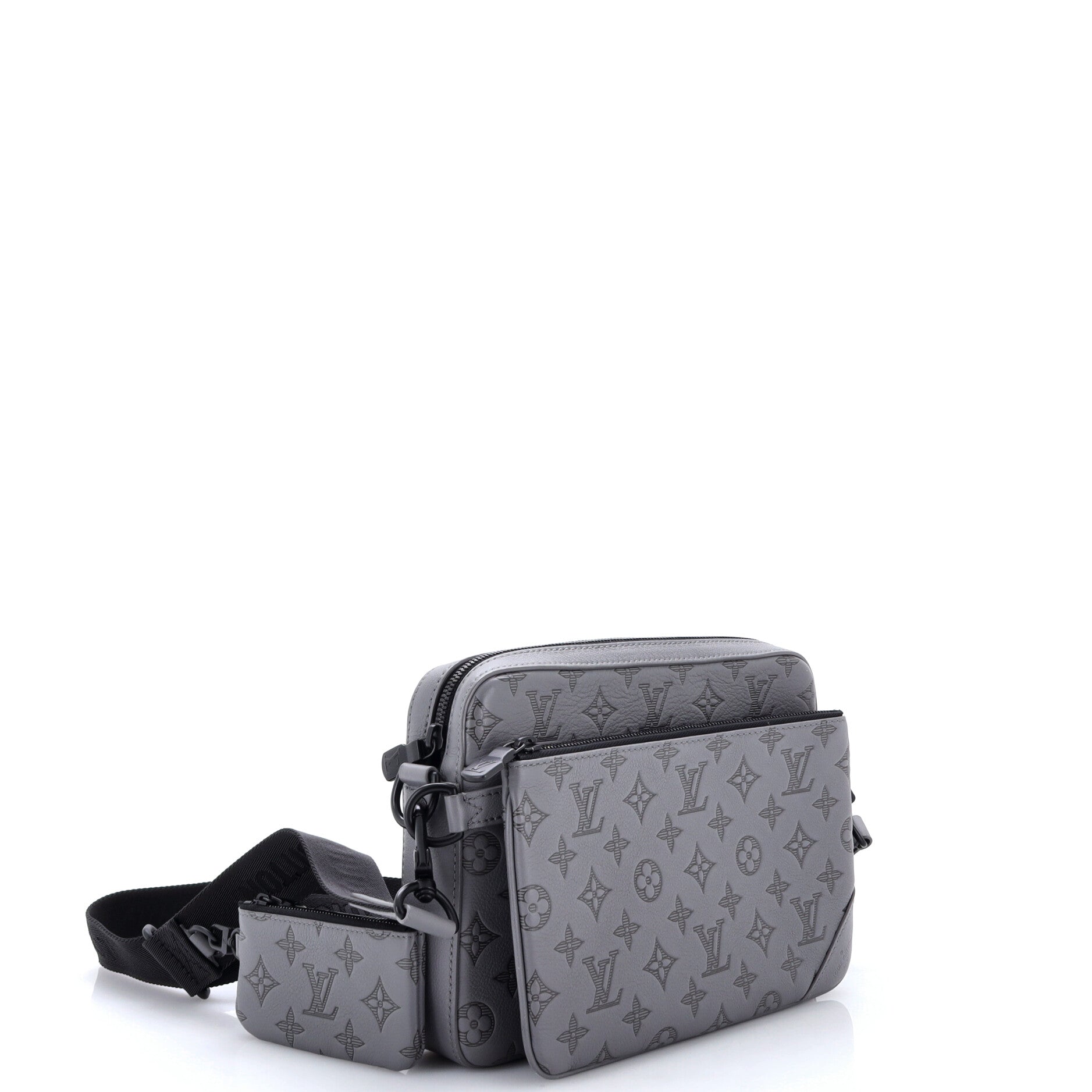 Trio Messenger Bag Monogram Shadow Leather