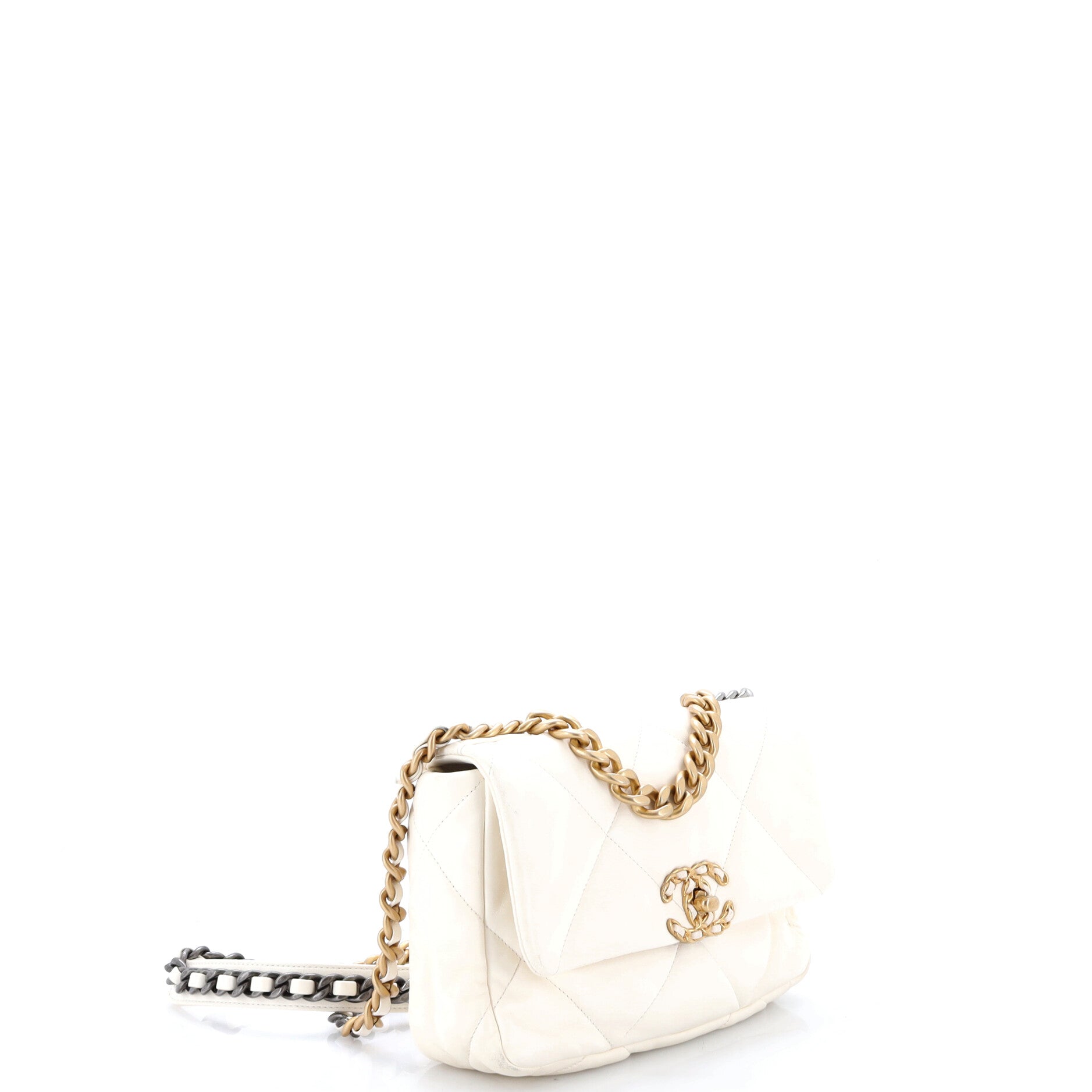 19 Flap Bag Quilted Leather Medium