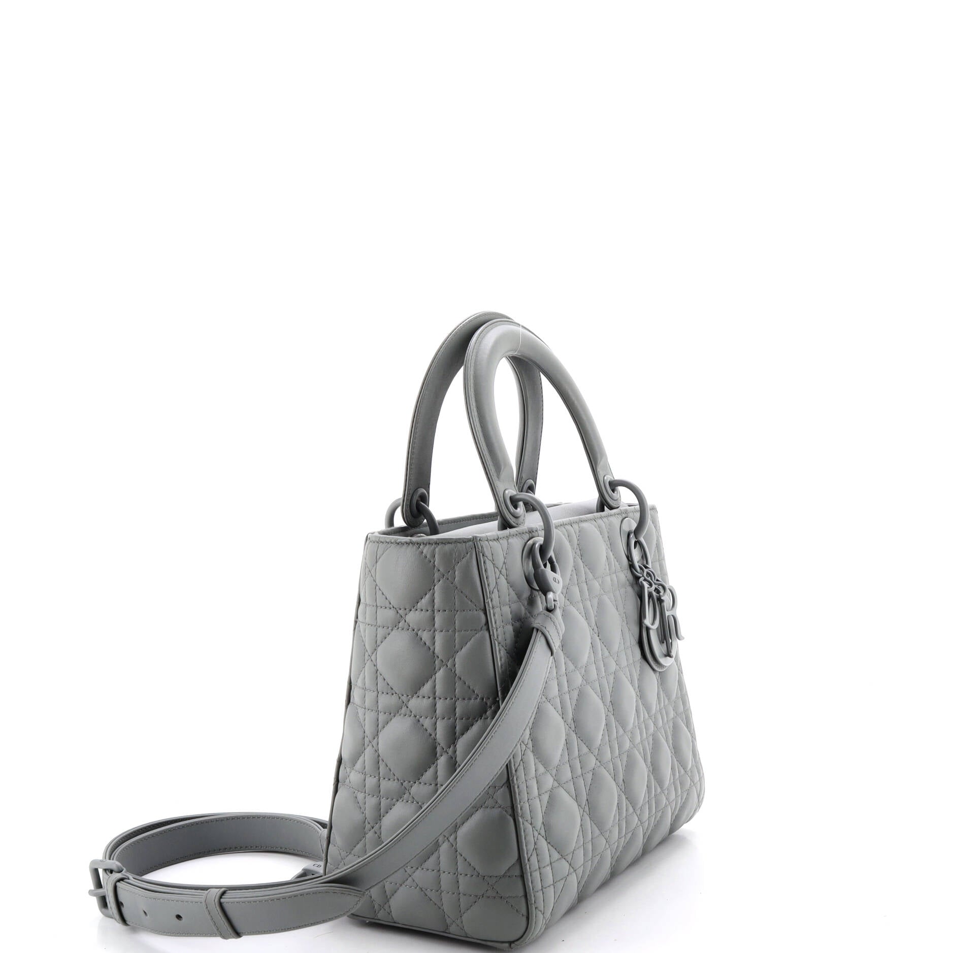 Ultra Matte Lady Dior Bag Cannage Quilt Calfskin Medium