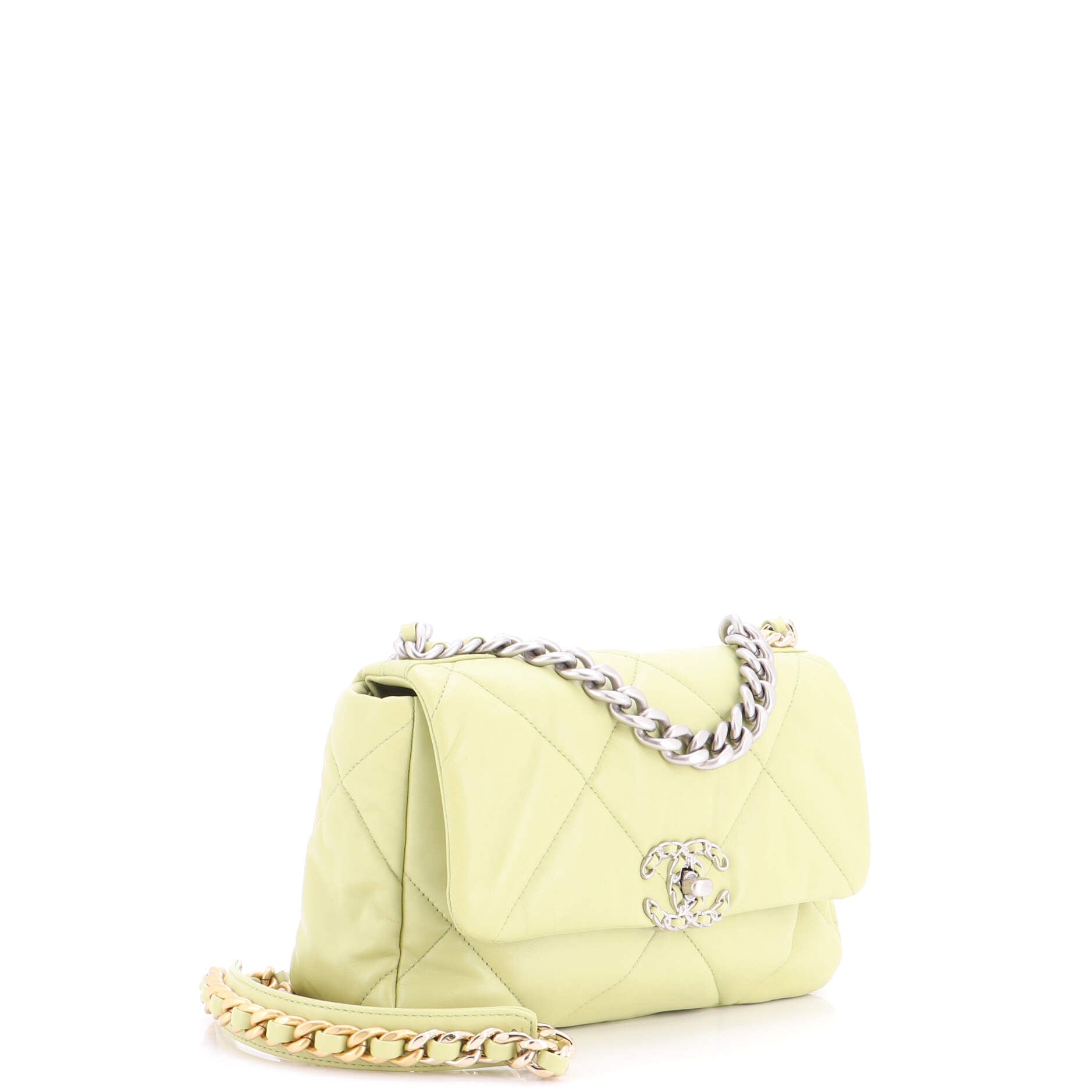 19 Flap Bag Quilted Leather Medium