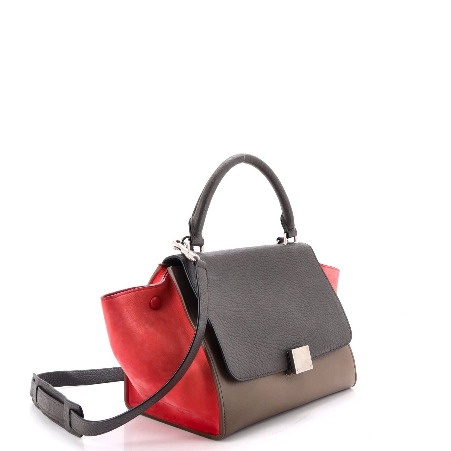 Tricolor Trapeze Bag Leather Small