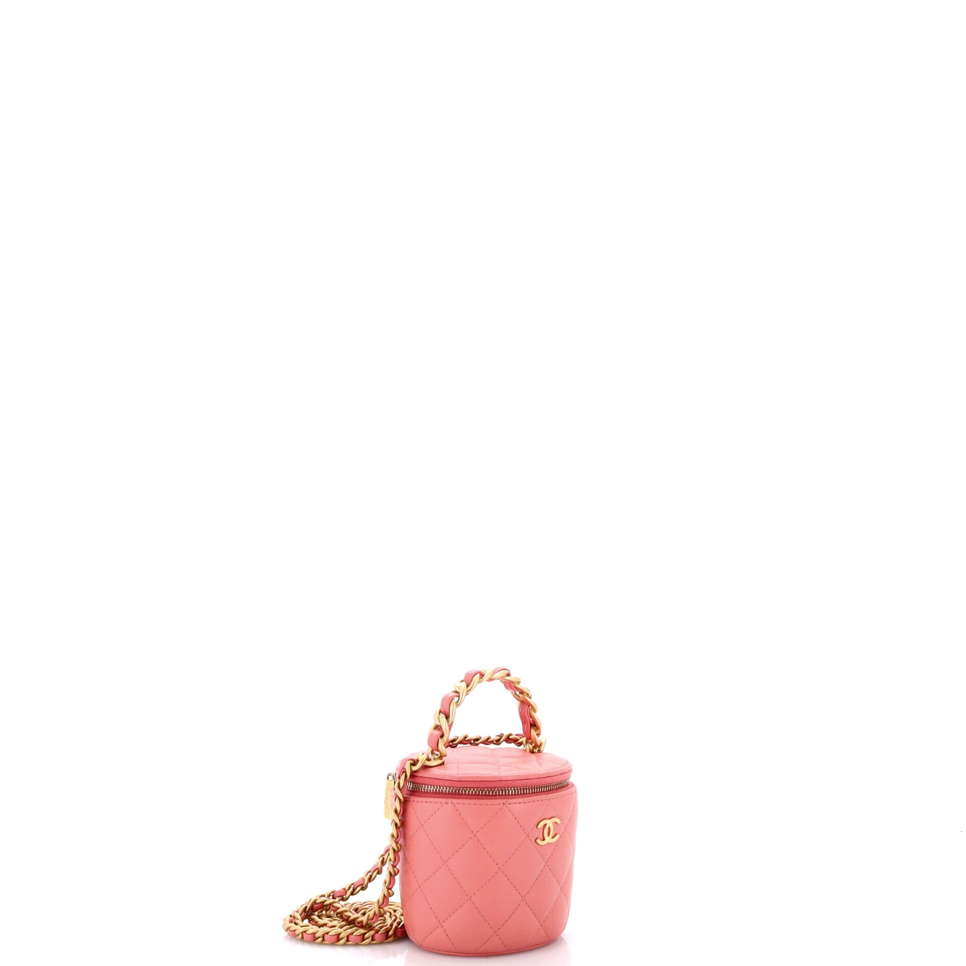 Afternoon Tea Vanity Bucket Bag Quilted Lambskin Mini