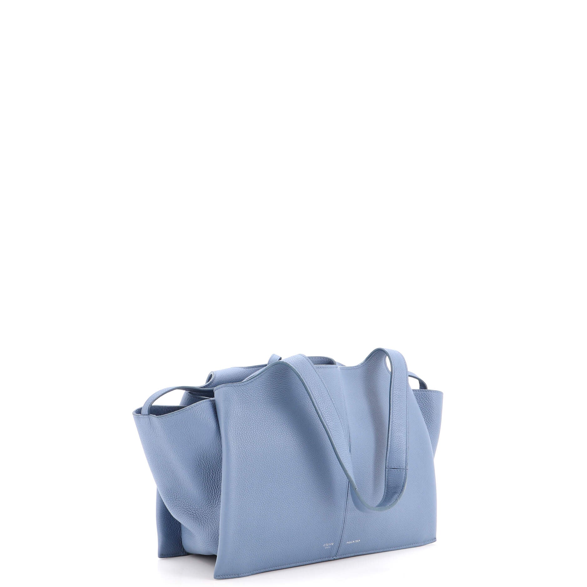 Tri-Fold Shoulder Bag Grained Calfskin Small