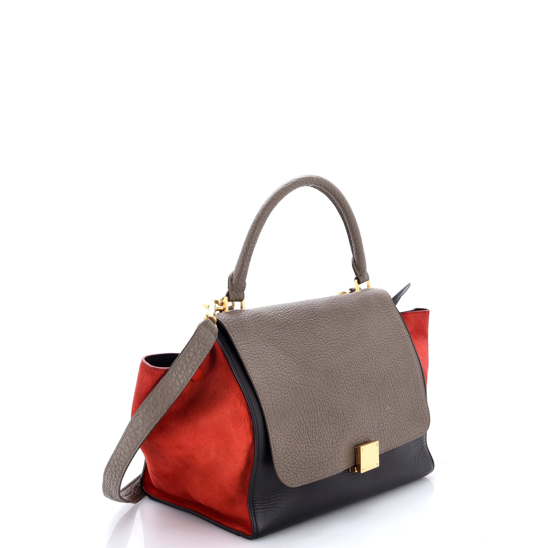 Tricolor Trapeze Bag Leather Medium