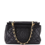 Petite Timeless Tote Quilted Caviar