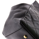 Petite Timeless Tote Quilted Caviar