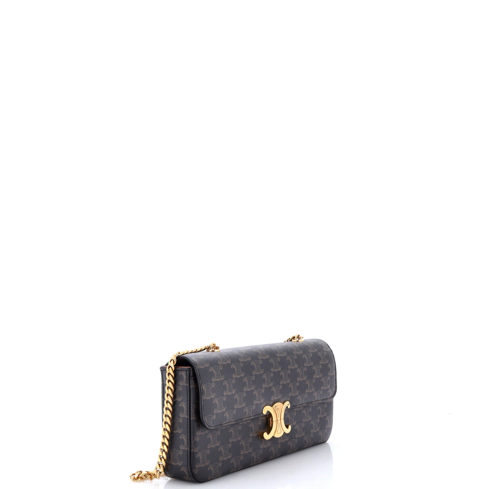 Triomphe Chain Shoulder Bag Triomphe Coated Canvas Medium