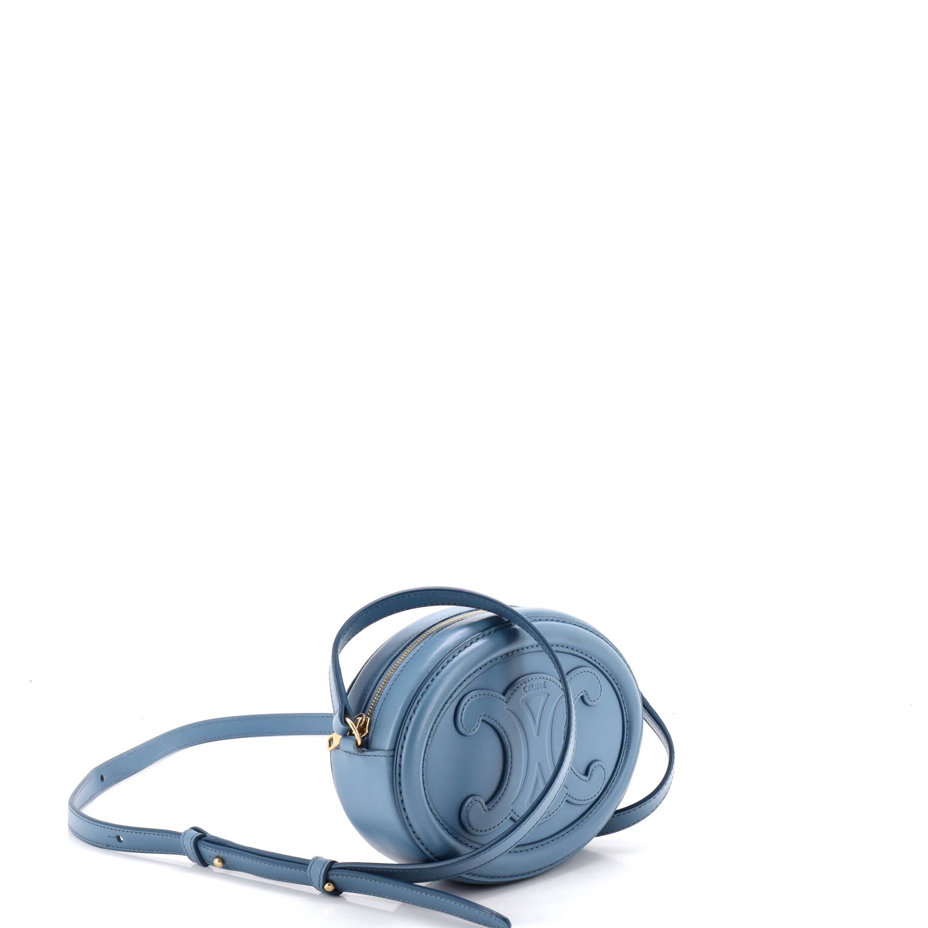 Triomphe Oval Crossbody Bag Leather Mini