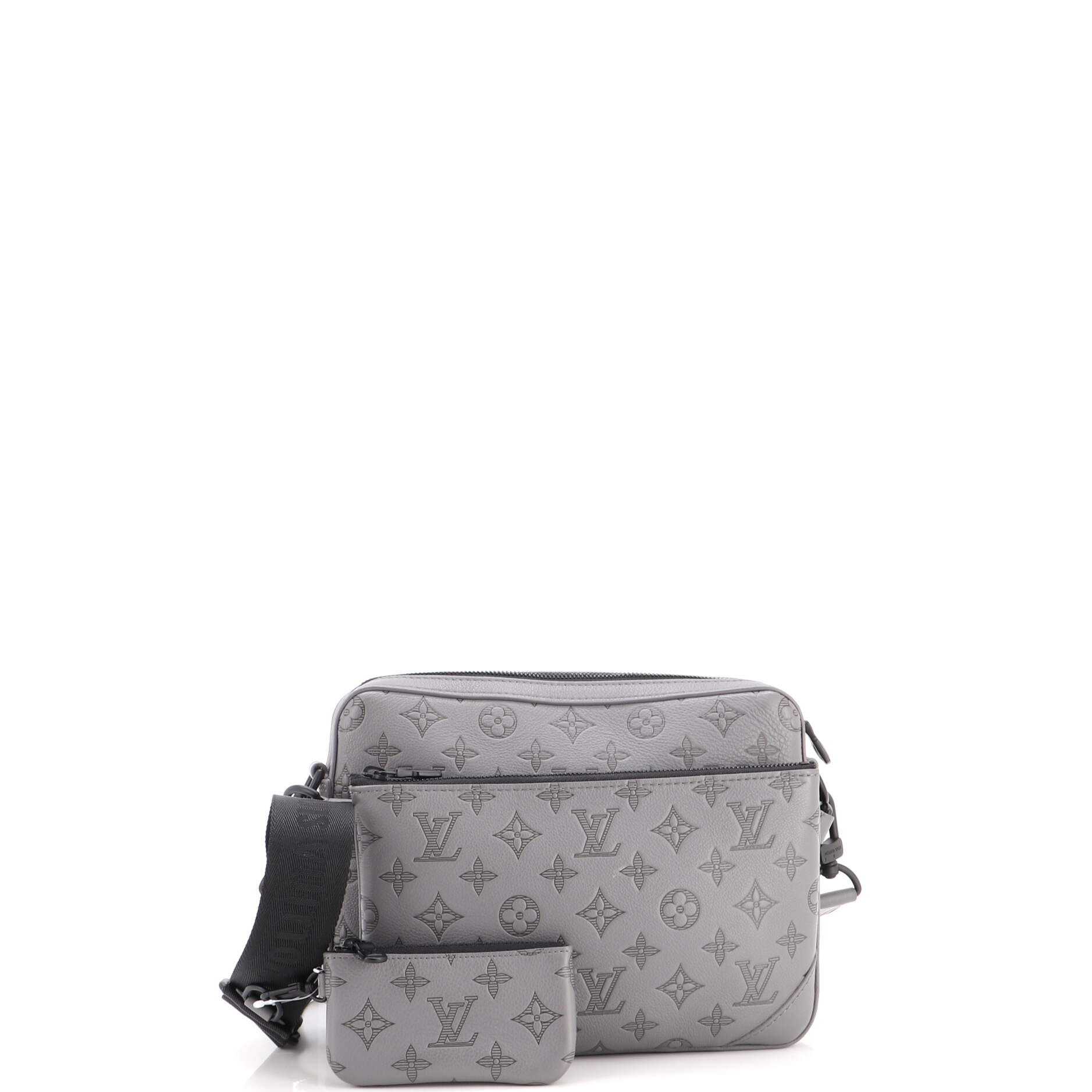 Trio Messenger Bag Monogram Shadow Leather