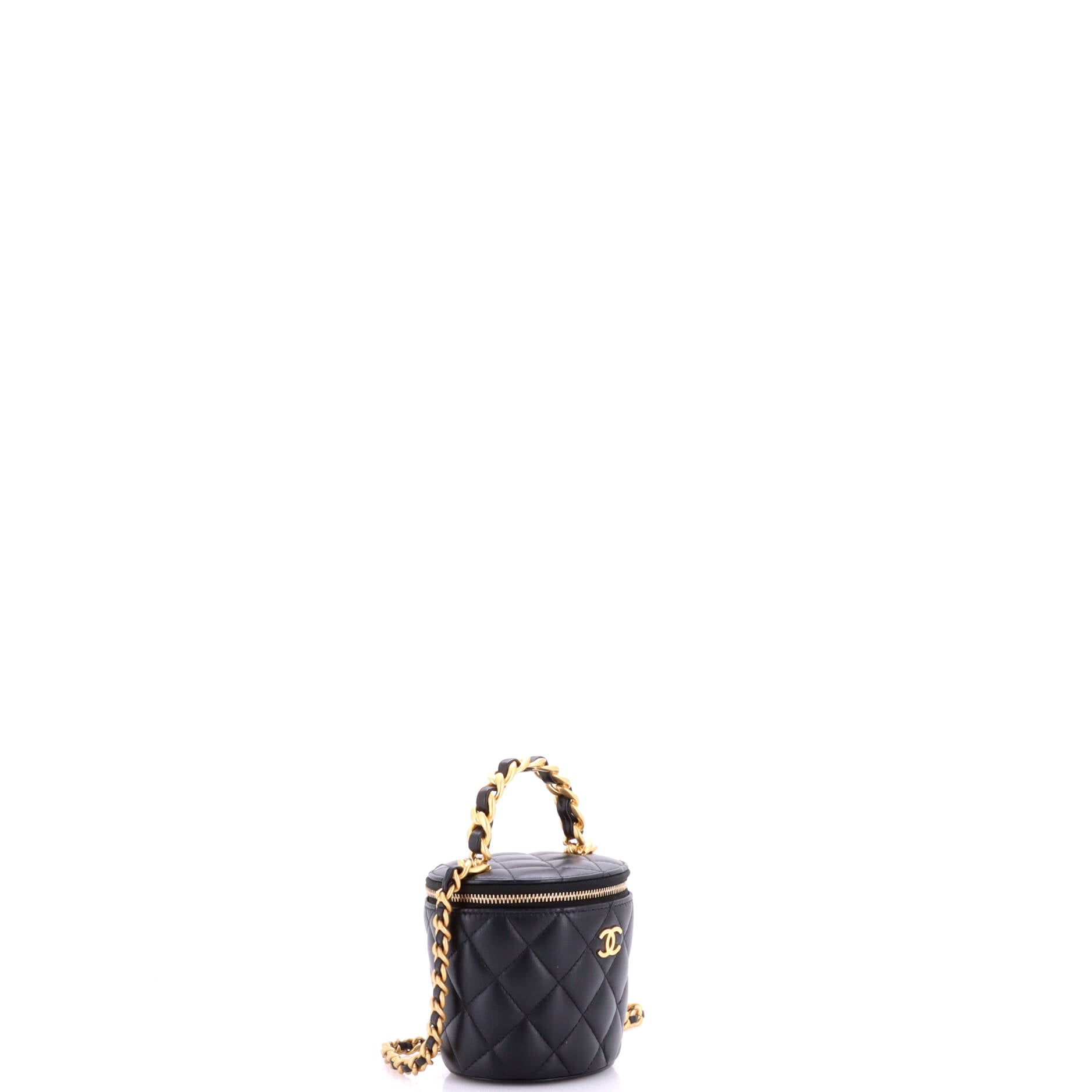 Afternoon Tea Vanity Bucket Bag Quilted Lambskin Mini