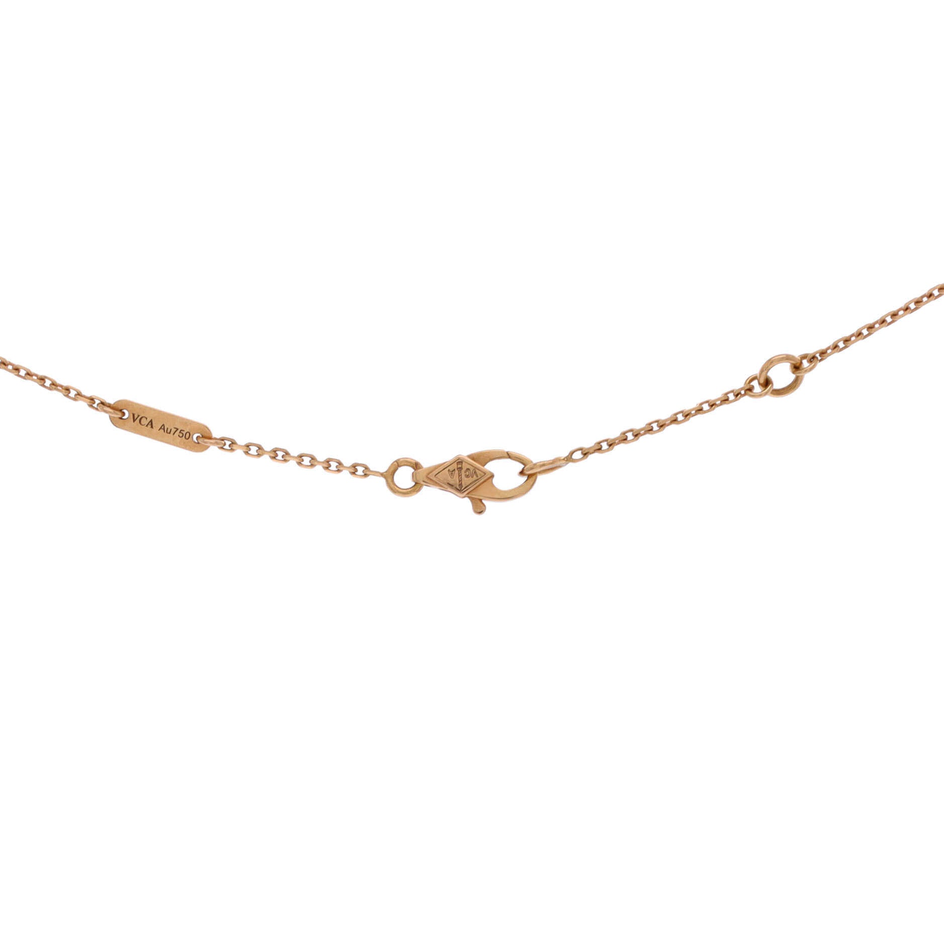 Van Cleef & Arpels Sweet Alhambra Heart Pendant Necklace 18K Rose Gold and Carnelian