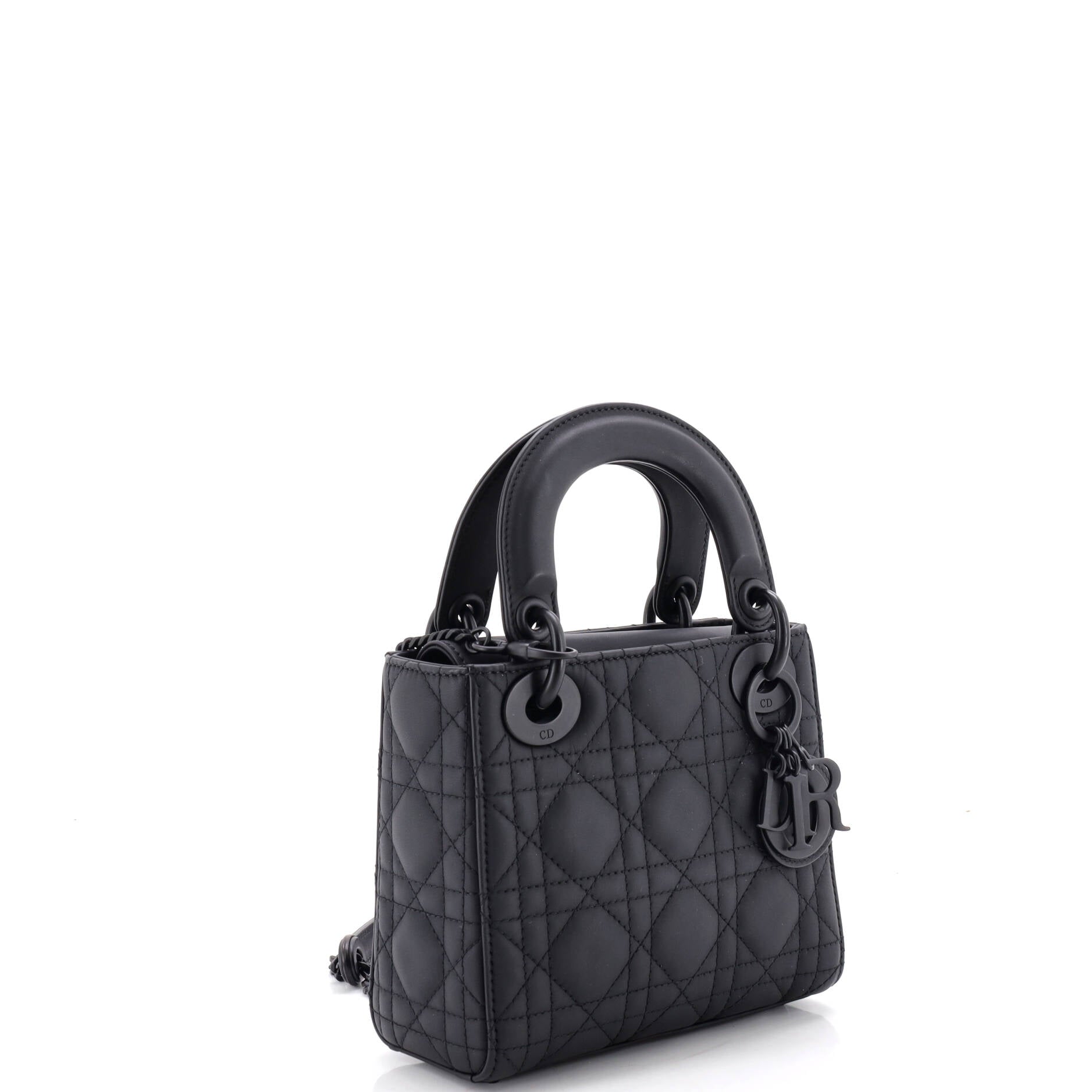 Ultra Matte Lady Dior Chain Bag Cannage Quilt Calfskin Mini