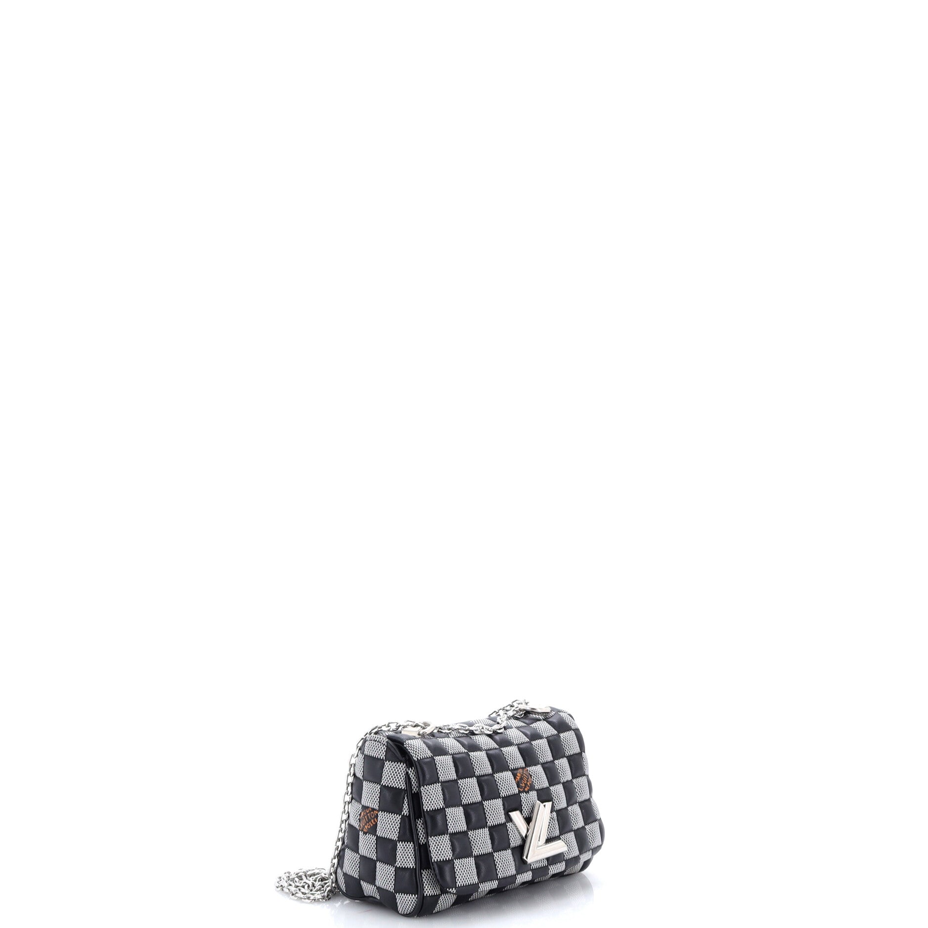 Twist Handbag Damier Quilted Calf Leather BB