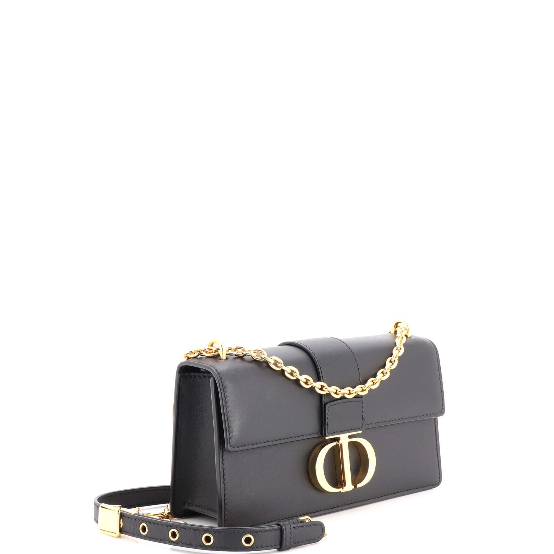 30 Montaigne Chain Flap Bag Leather East West