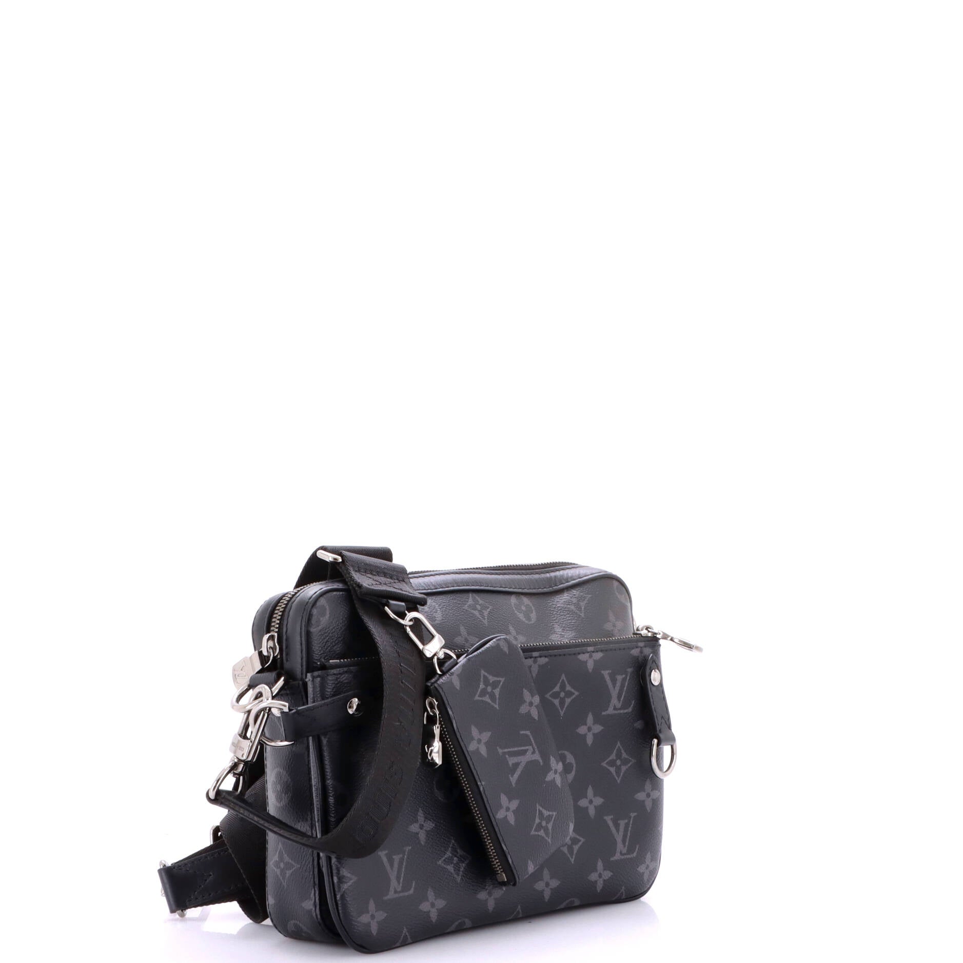 Trio Messenger Bag Reverse Monogram Eclipse Canvas
