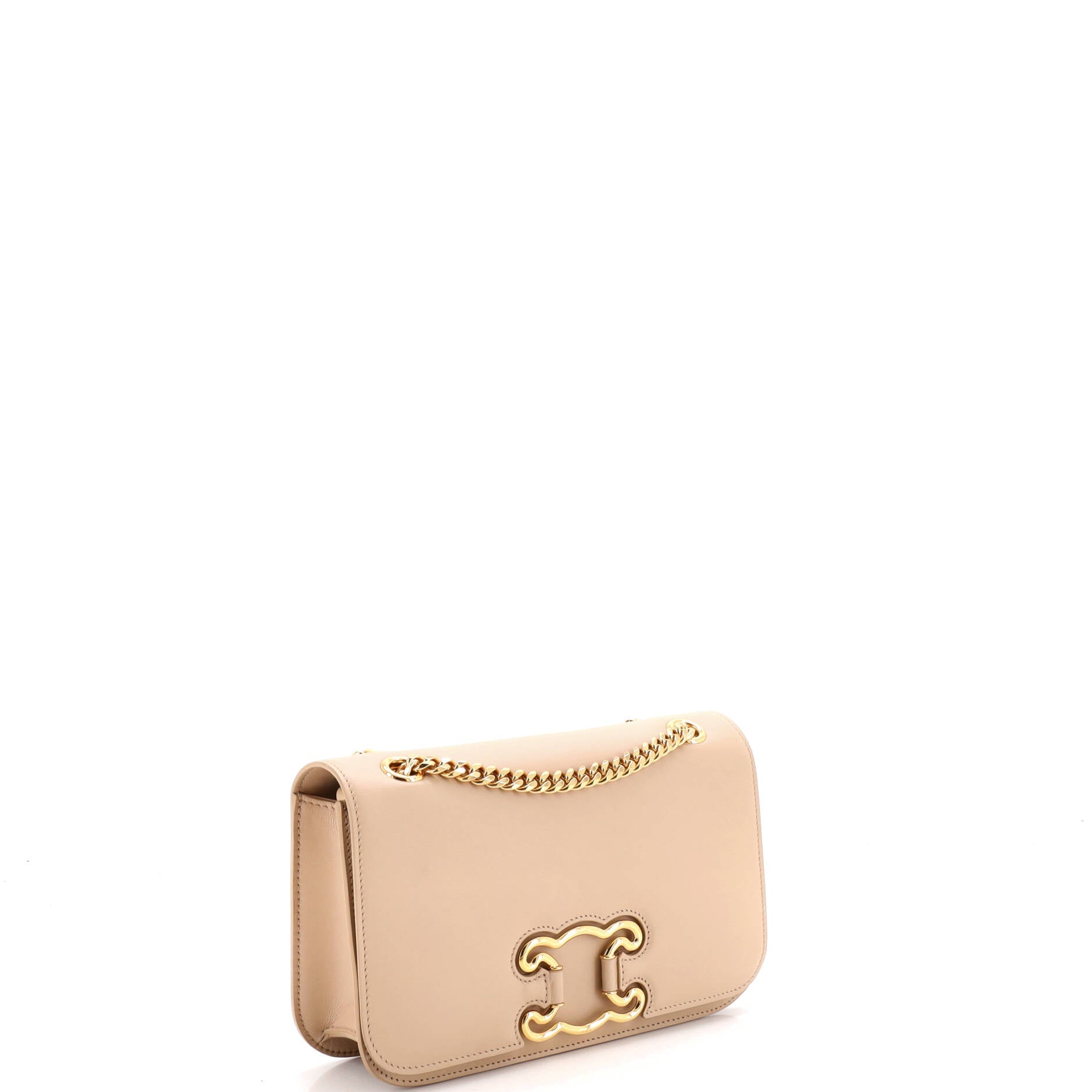 Triomphe Frame Chain Shoulder Bag Leather Medium