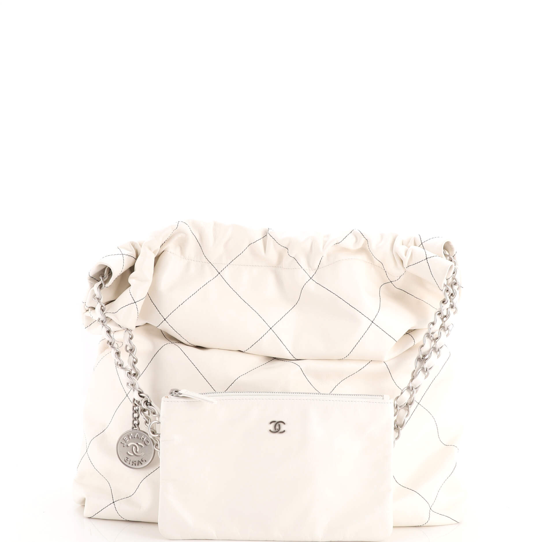 22 Chain Hobo Quilted Calfskin Large