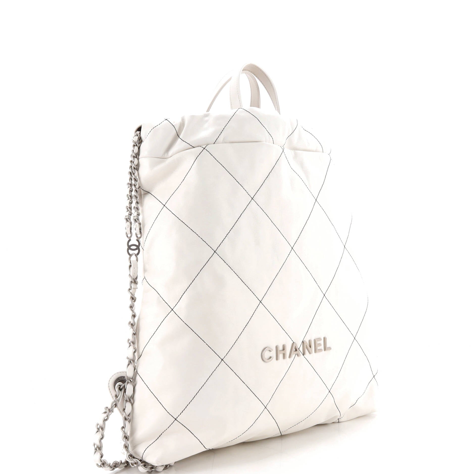 22 Chain Backpack Quilted Calfskin Large