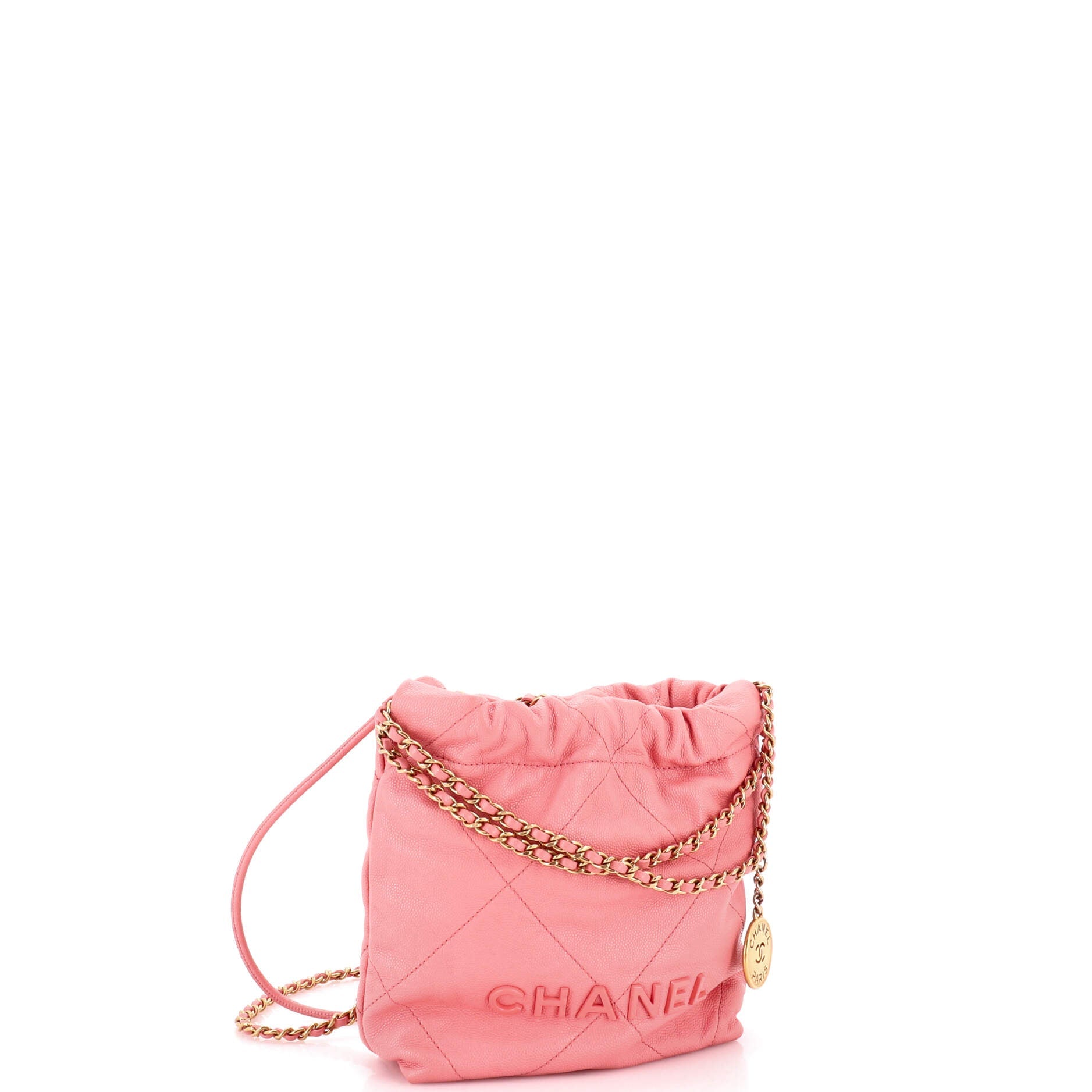22 Chain Hobo Quilted Caviar Mini