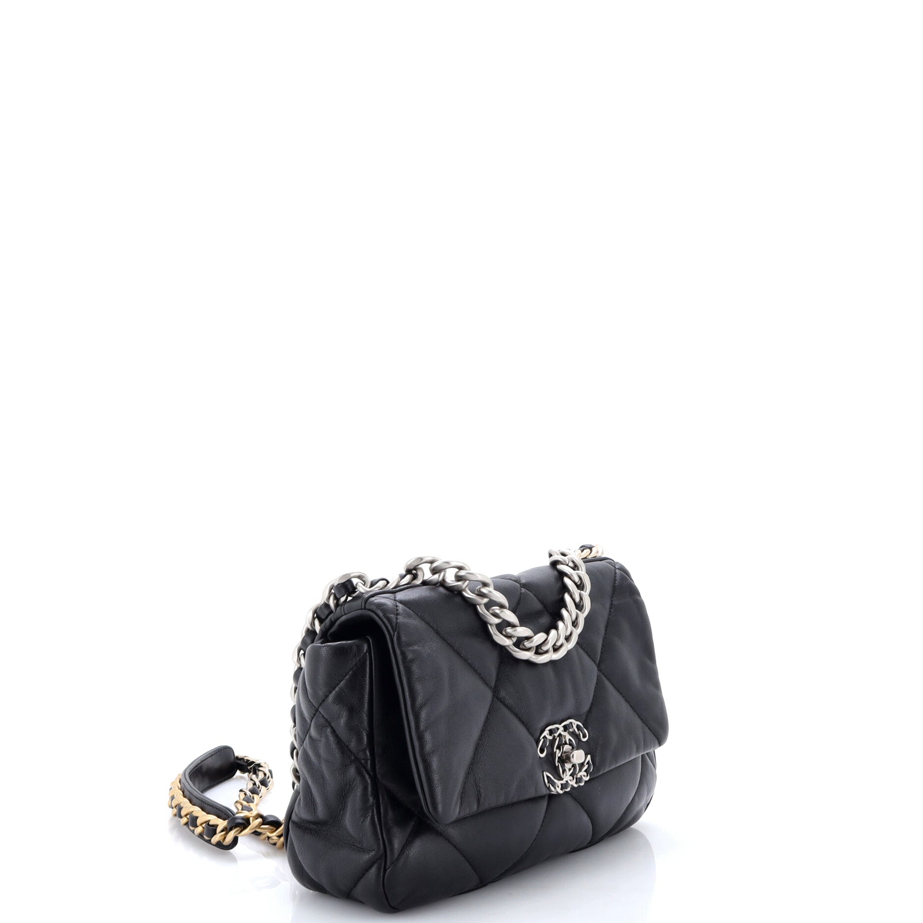 19 Flap Bag Quilted Leather Medium