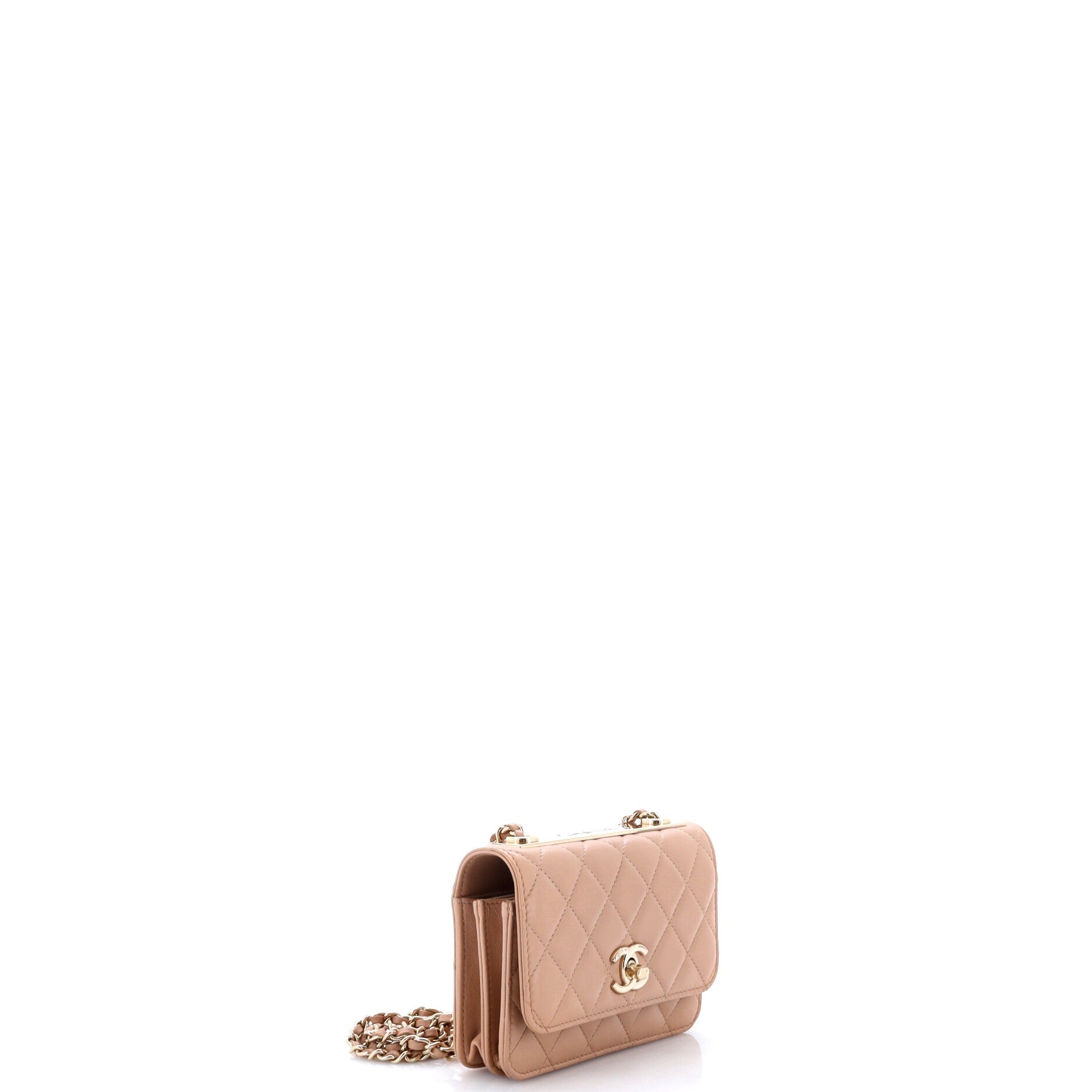 Trendy CC Wallet on Chain Quilted Lambskin Mini