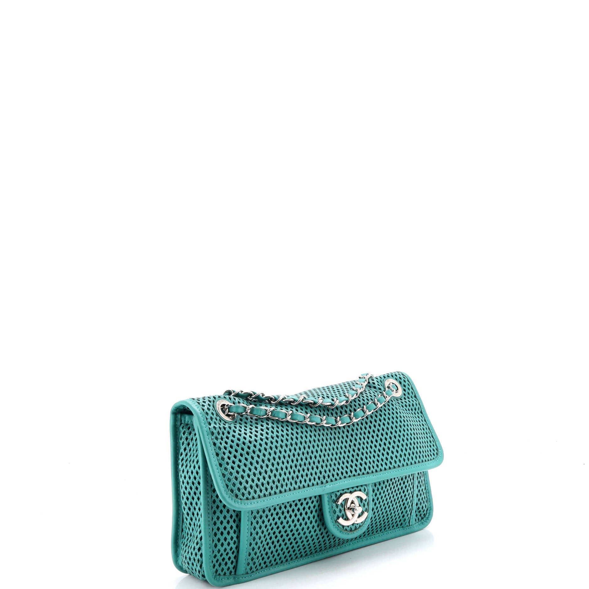Up In The Air Flap Bag Perforated Leather Medium
