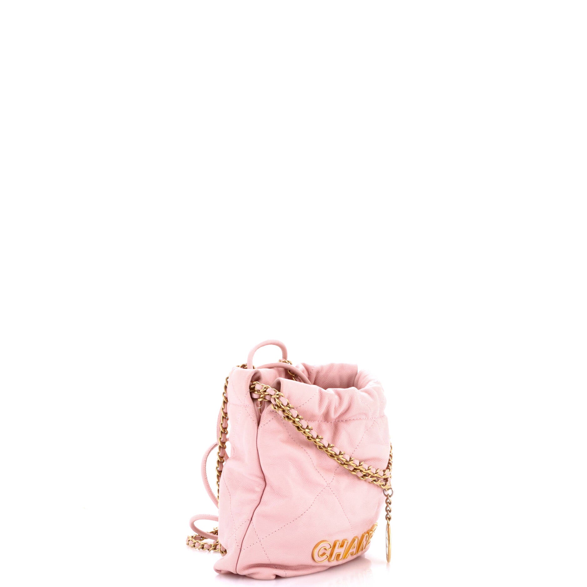 22 Chain Hobo Quilted Caviar Mini