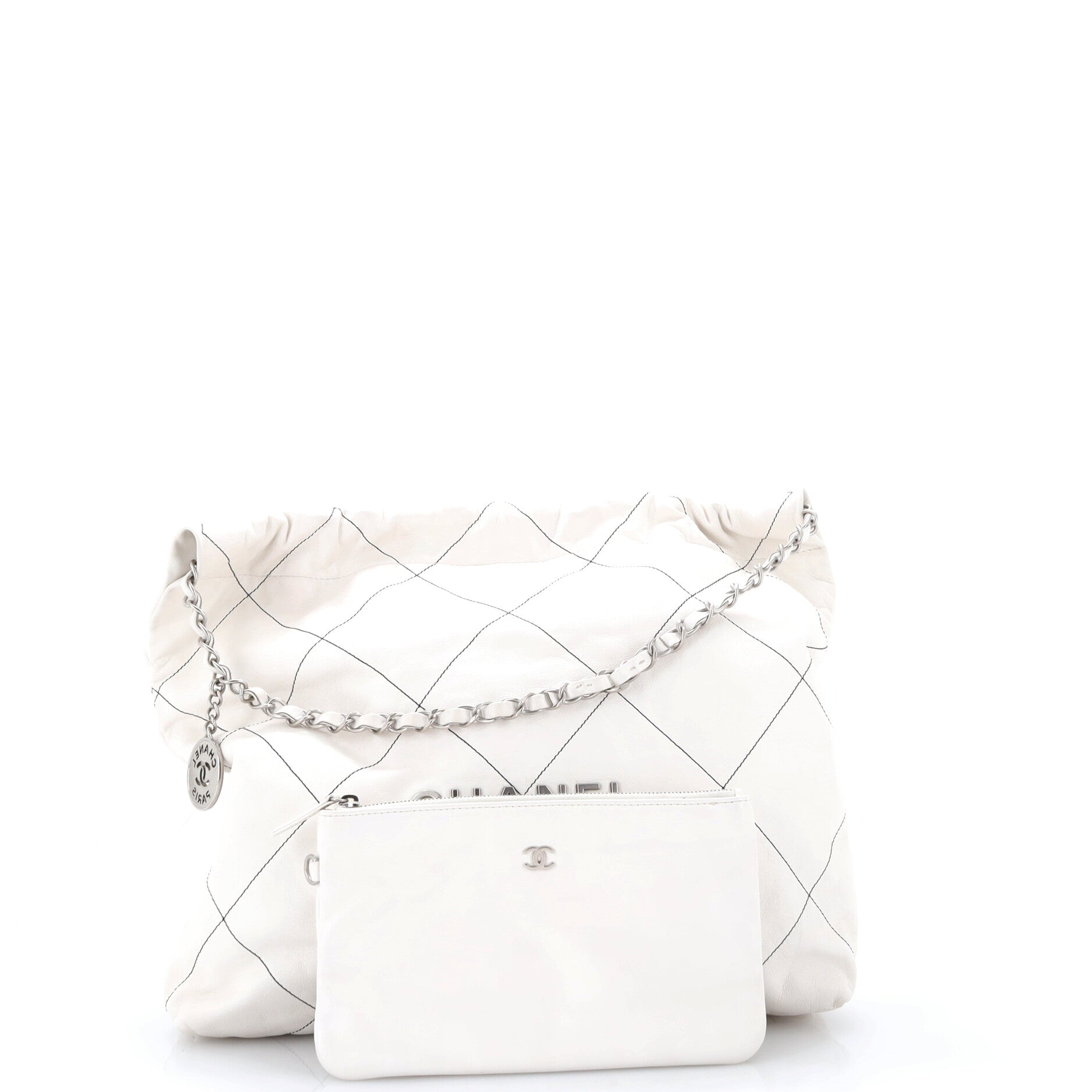 22 Chain Hobo Quilted Calfskin Large