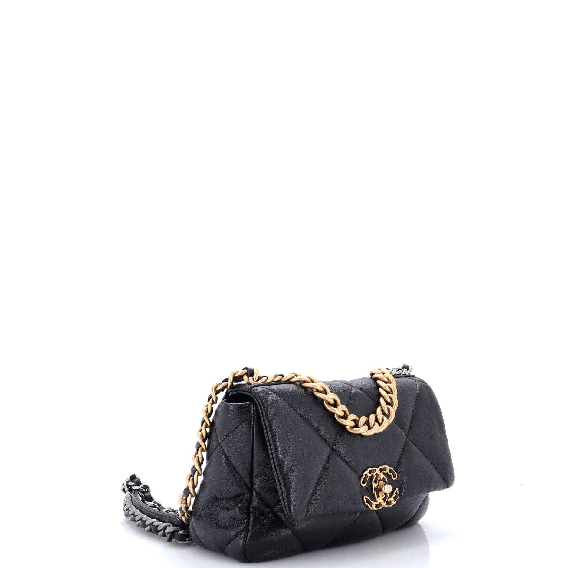 19 Flap Bag Quilted Leather Medium