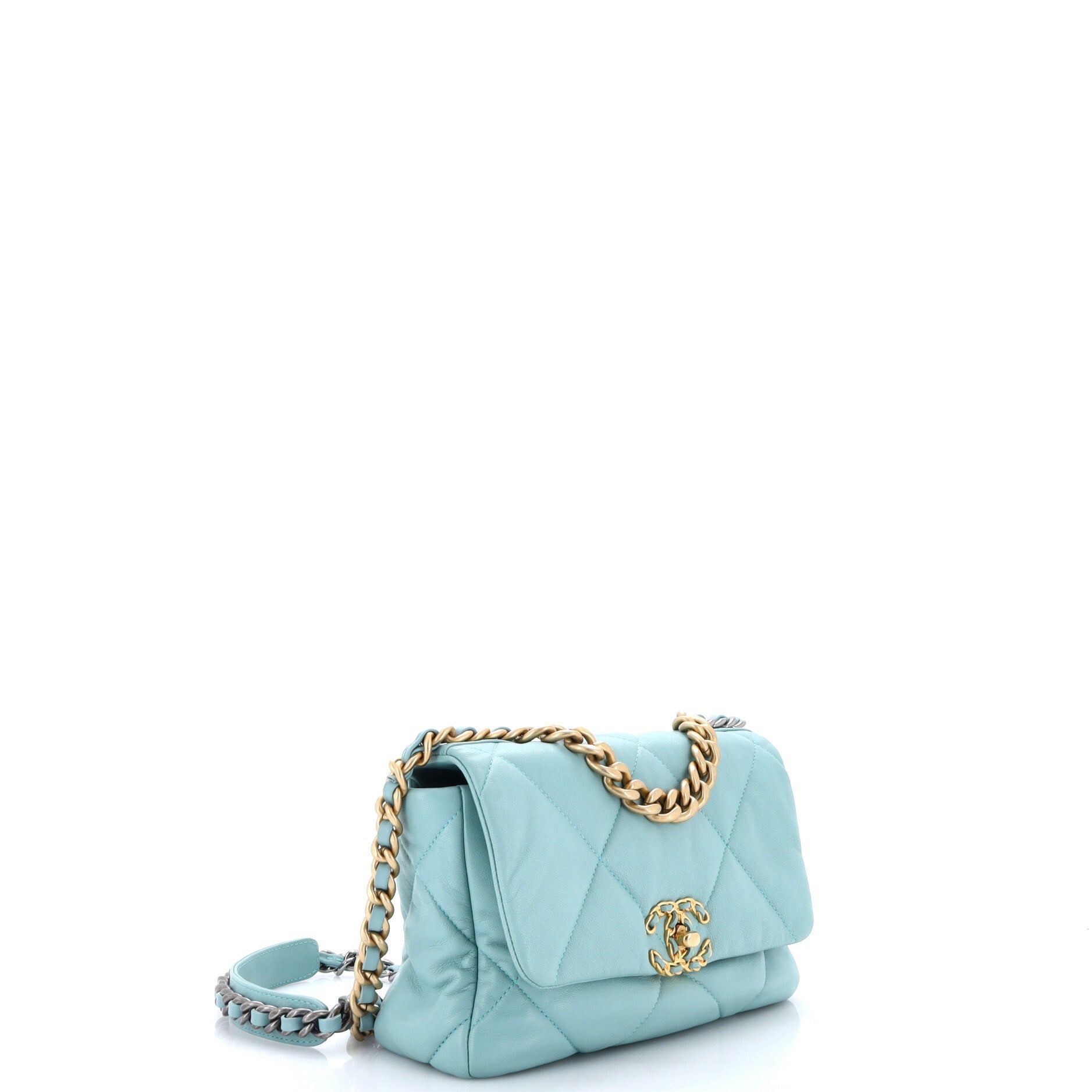 19 Flap Bag Quilted Leather Medium