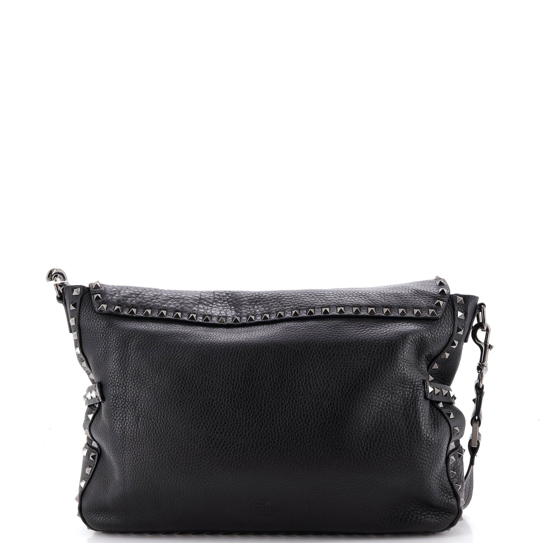 Valentino Garavani Rockstud Flap Messenger Bag Leather Large
